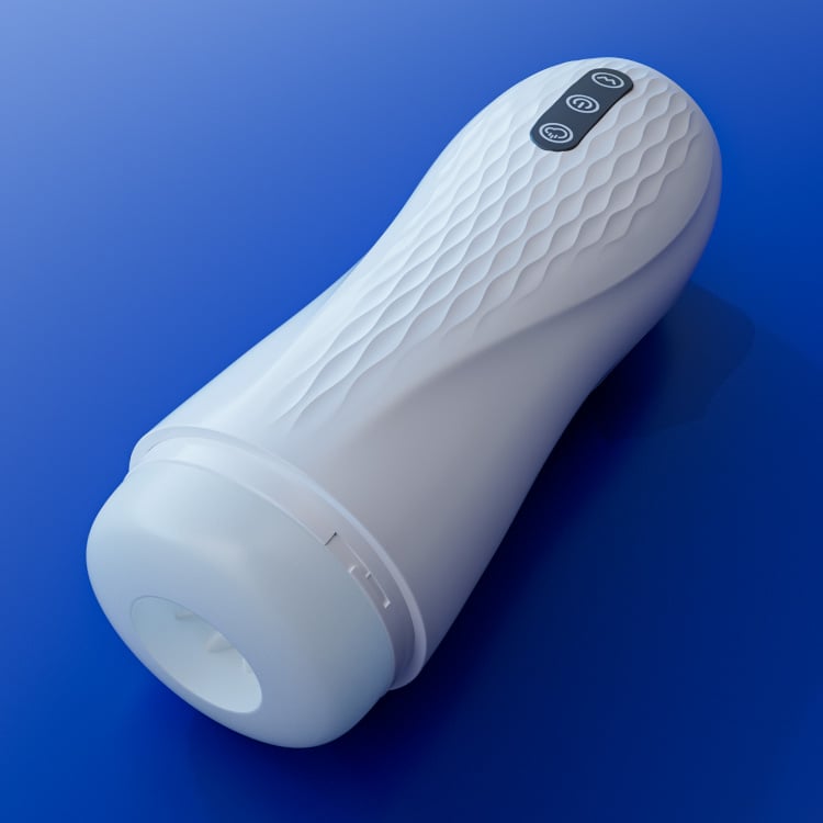Phantom Pleasure 5 Suction 10 Vibration 3-Language Voice Masturbator With Heated Base Male Sex Toys
