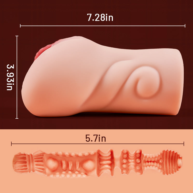 Stella Vibrating Pocket Pussy Male Masturbator with Textured Vagina