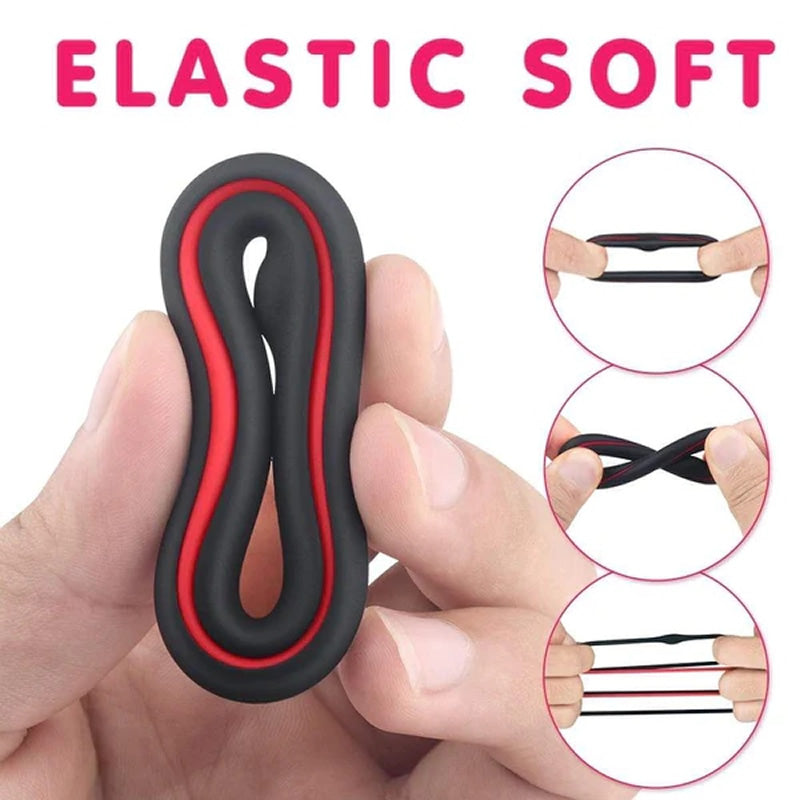 Harles 1.5 Inch Premium Stretchy Longer Harder Stronger Erection Cock Ring Set 3 Pieces