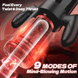 Wine & Beauty Handle Design 9 Thrusting & Rotating 9 Suction male sex toys