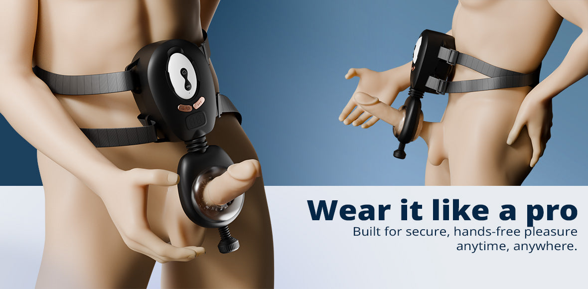 [Time-Limited Offer] Fits all sizes LustGear Belt-Driven Wearable Penis Massager Best Vibe Male Masturbator