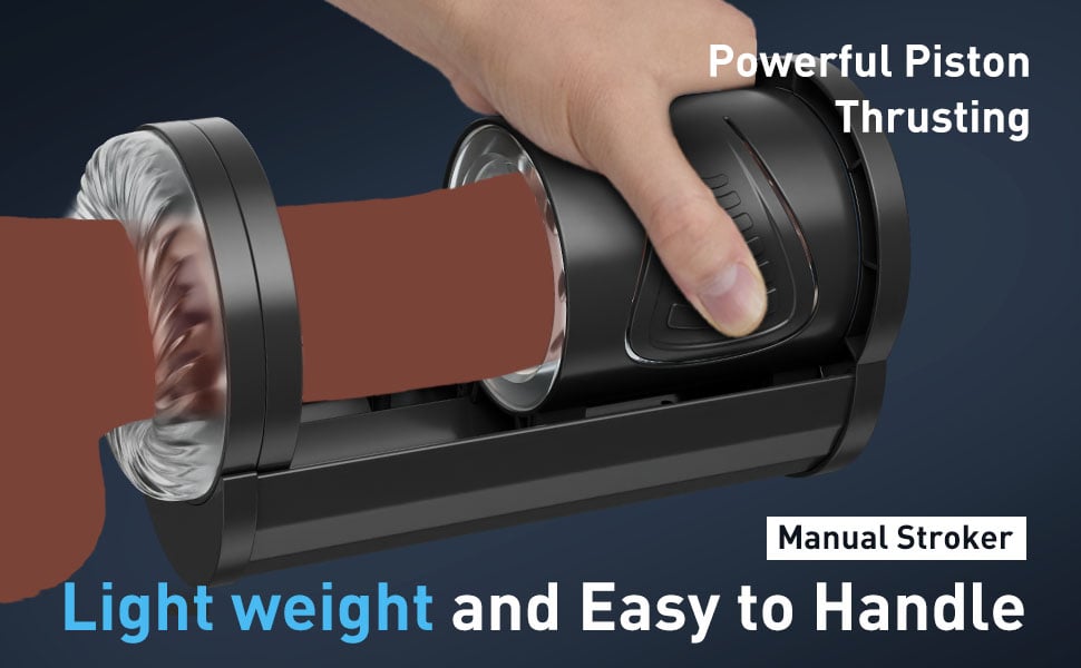 William Piston-Style Manual Thrusting & Squeezing Detachable Multifunctional Male Masturbator