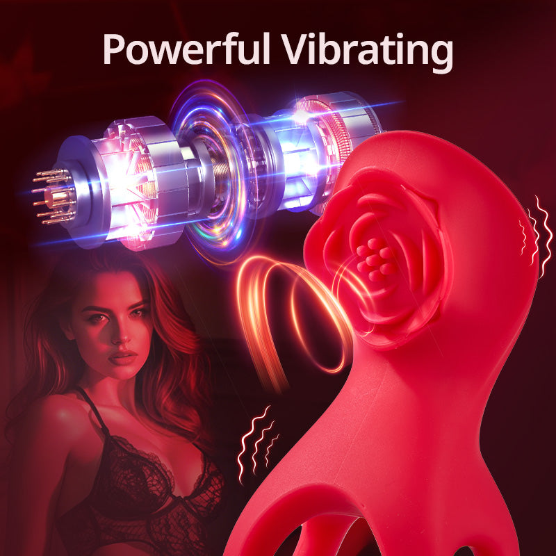 7 Vibration Clitoral Stimulation Massage Couple-Oriented Cock Ring