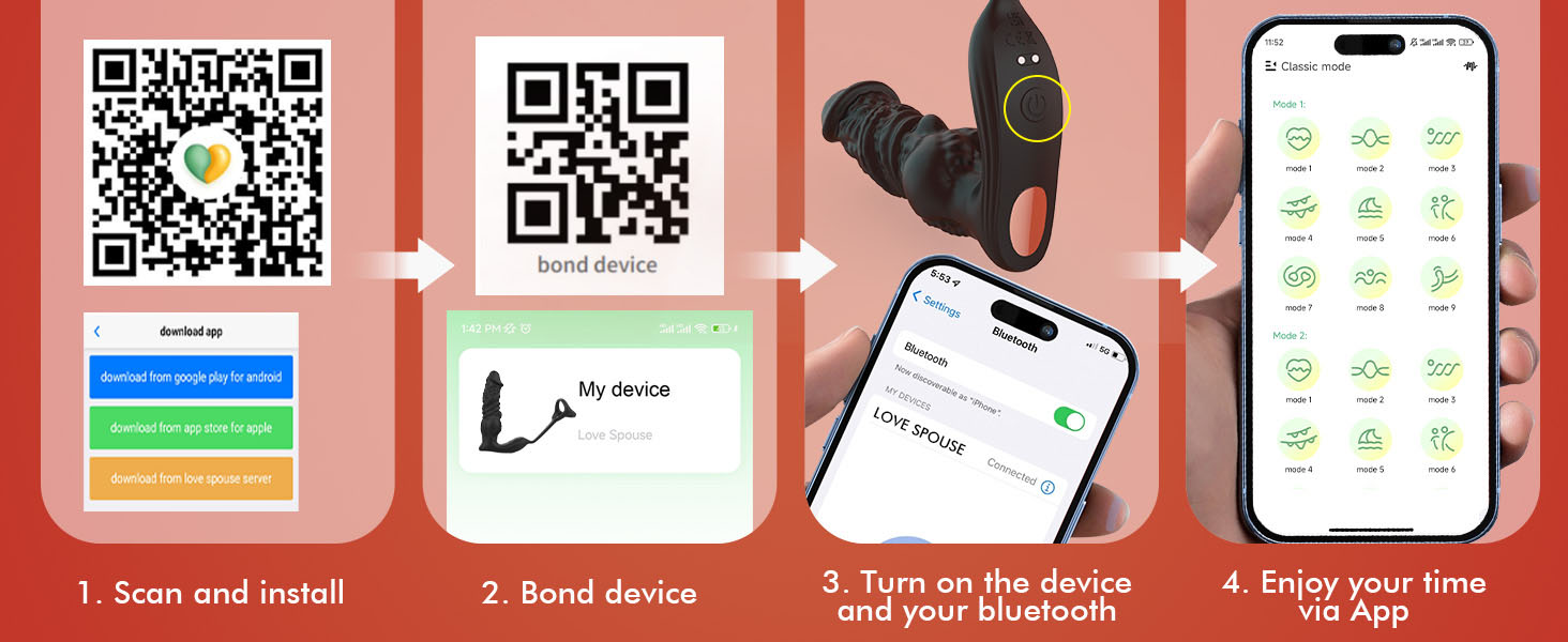 【Strong Strike】Upgrade APP Fast Thrusting 6-in-1 Prostate Massager with Remote Control