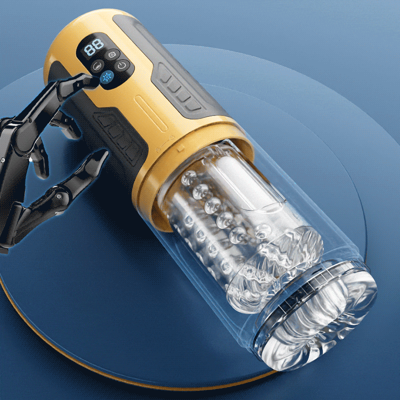 Spark - Amber Flash 3 Thrusting & Rotation 7 Vibration Masturbator Adult Sex Toys For Men