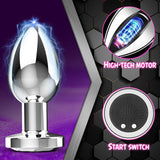 Metal Case Anal Vibrator with 10 Vibration Modes for Both Men and Women