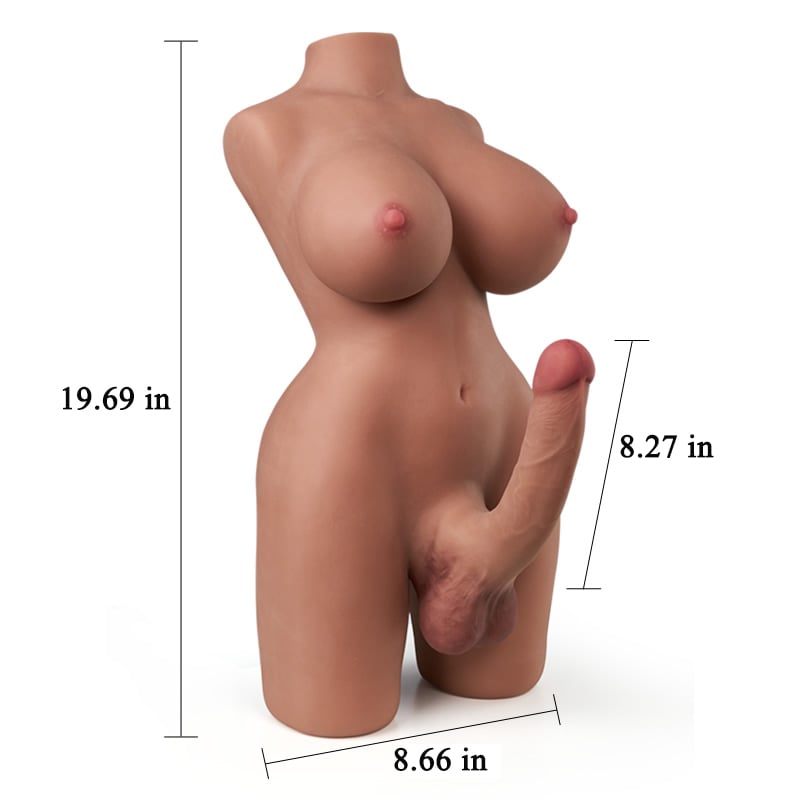 【Free Lube150ml】19.18Lb E-cup Intersex Realistic Doll