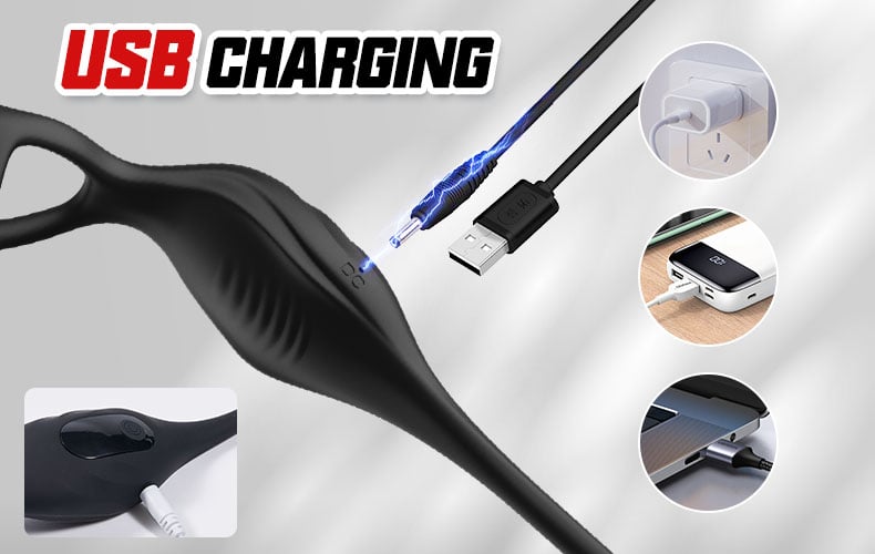 【Free lube!】Mike 9 Thrusting & Vibrating Wearable Prostate Massager with Cock ring