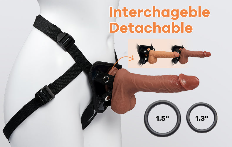 Adjustable Strap-On Harness with Two Different Sizes O-rings