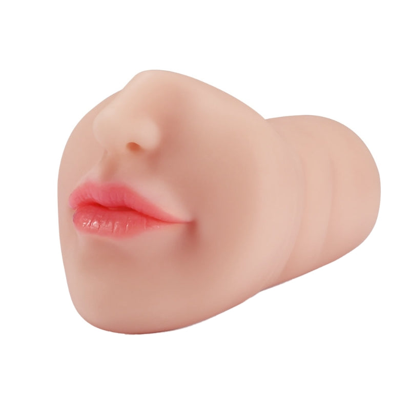 White Skin Red Lip Deep Throat Stroker
