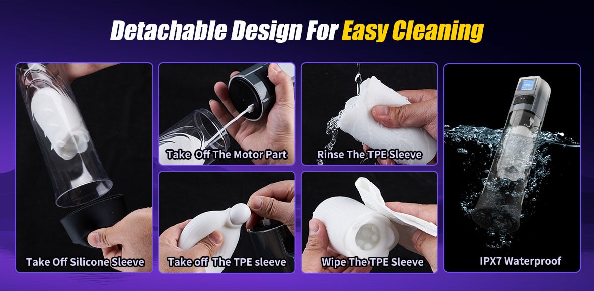 10 Vibrating & 6 Sucking Vacuum Penis Pump Male Penis Extender