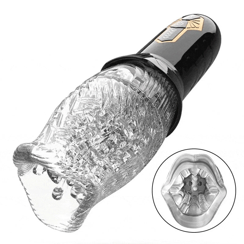 【FREE SHIPPING】- TORNADO-Gawk Gawk 5 Rotating ＆10 Vibrating Sex Toys for Men Oral Sex Male Masturbators