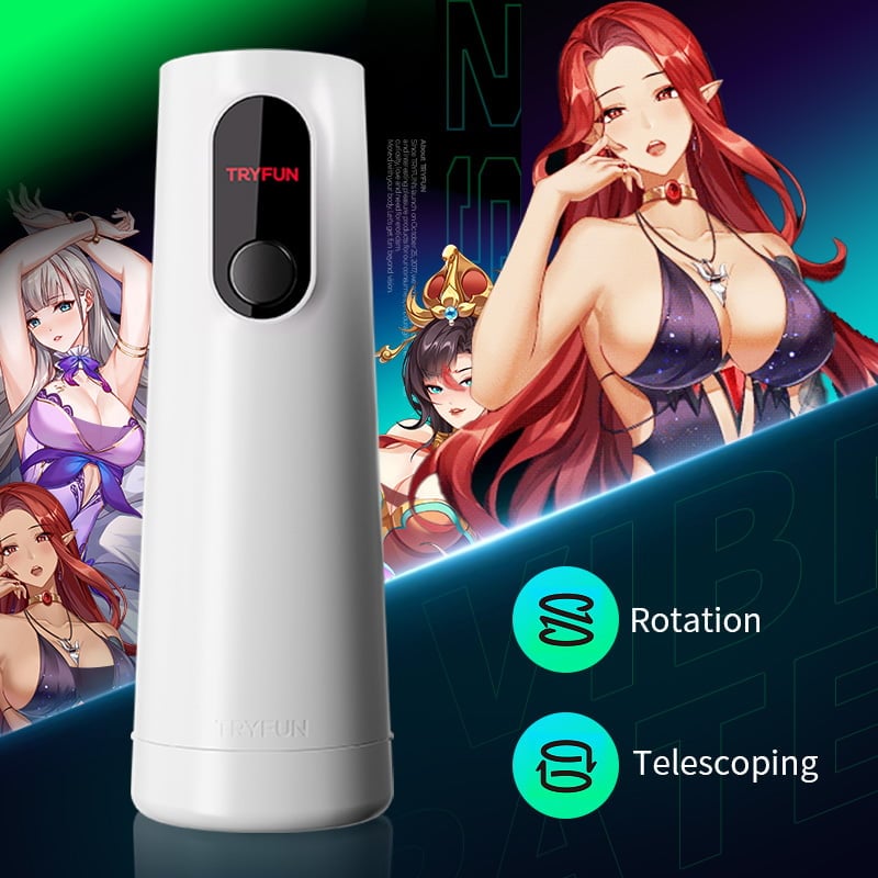TRYFUN App-Controlled Automatic Thrusting Rotating Heating Smart Masturbator Cup