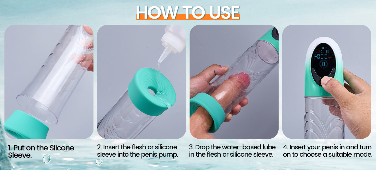 Logan 4 Pressure Levels and 9 Sucking Penis Pump Male Sex Toys