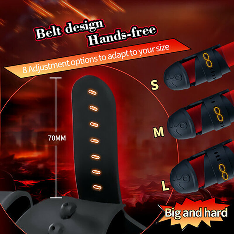 Hands Free Belt Design Masturbator Vibrator