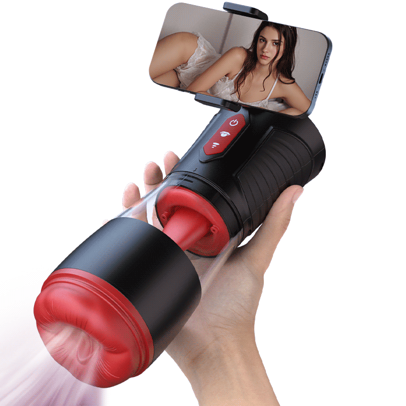 [Partner Play] LickMe Phone Holder 4 Suction 7 Tongue-Licking Voice Function Masturbator