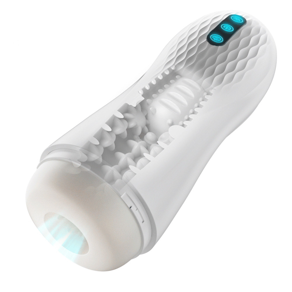 Phantom Pleasure 5 Suction 10 Vibration 3-Language Voice Masturbator With Heated Base Male Sex Toys