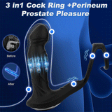 Asura App Control  Wiggling & Tapping Prostate Massager with Dual Cock Rings