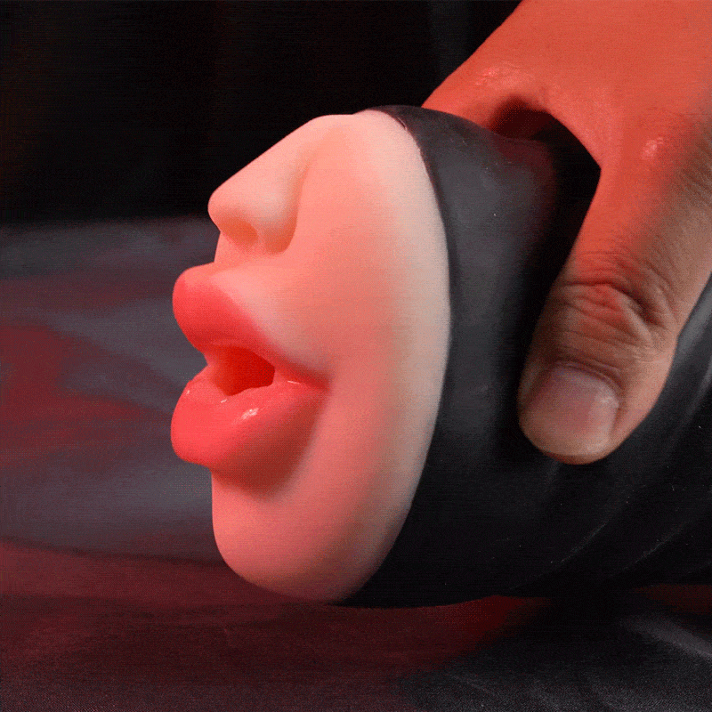 Mouth Obsession Vibration & Suction Remote Play Dual-Density pocket pussy