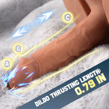 【Electric Torso Dildo】 Thrusting 10 Frequencies Vibrating Dildo Realistic Butt 10.12lbs Brown