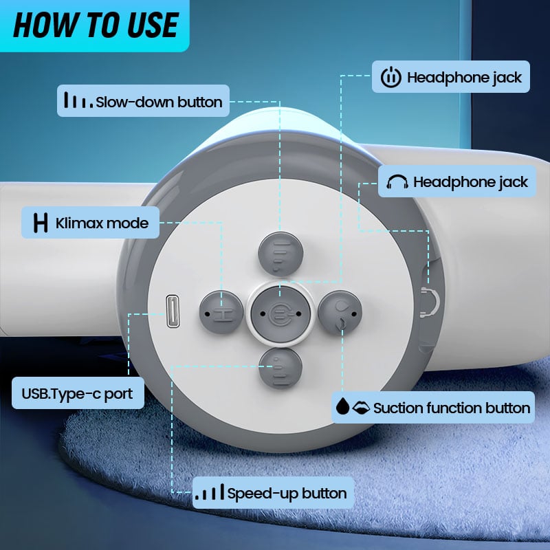 Jackson Self-Lube 8 Thrusting Handheld Male Masturbator Male Sex Toy