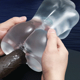 Luna New Technology Pocket Pussy Transparent TPE Male Sex Toy Handheld Soft Space