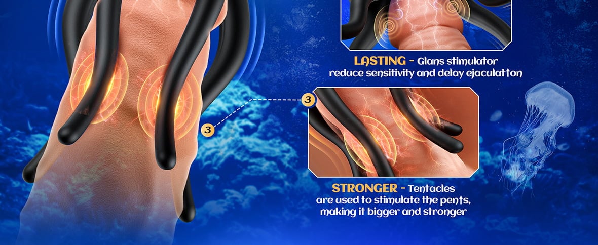 10 Vibrating Modes Wrapping Tentacle Male Vibrator
