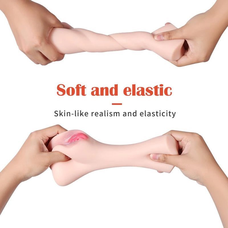 6.23 Inches 3D Texture Realistic Clitoris Pocket Pussy Stroker