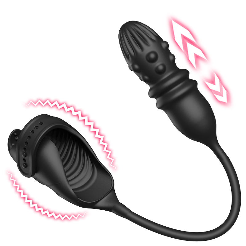 【Free Shipping!】Asher Thrusting Prostate Massager Vibrating Penis Vibrator Couple Play Anal Toys
