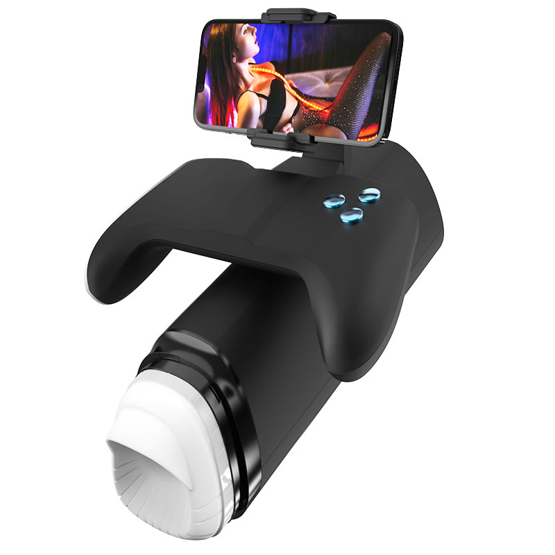 [7-Day Free Shipping] Turbo 10-Mode Explosive Thrusting Stroker - Immersive Gamepad Design with Phone Holder