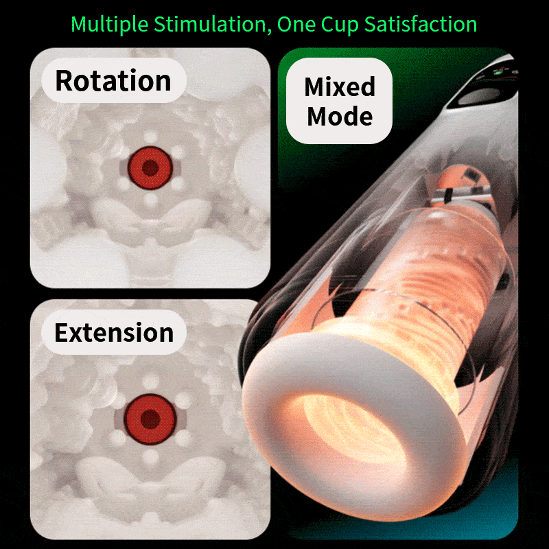 TRYFUN App-Controlled Automatic Thrusting Rotating Heating Smart Masturbator Cup