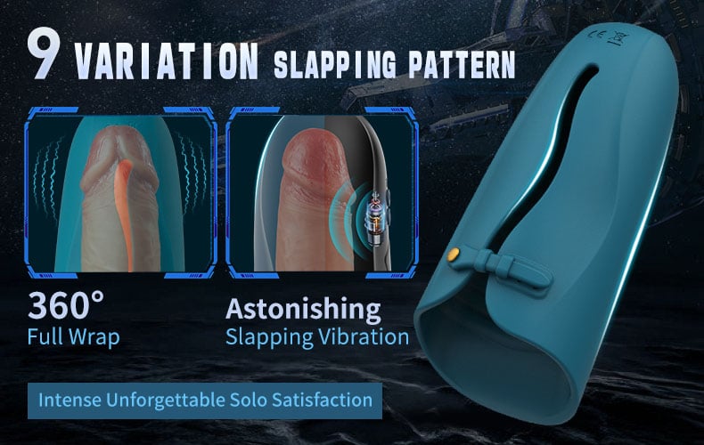 Belt Design Pulsing Slapping Vibration APP Control Male Masturbator Penis Vibrator Trainer