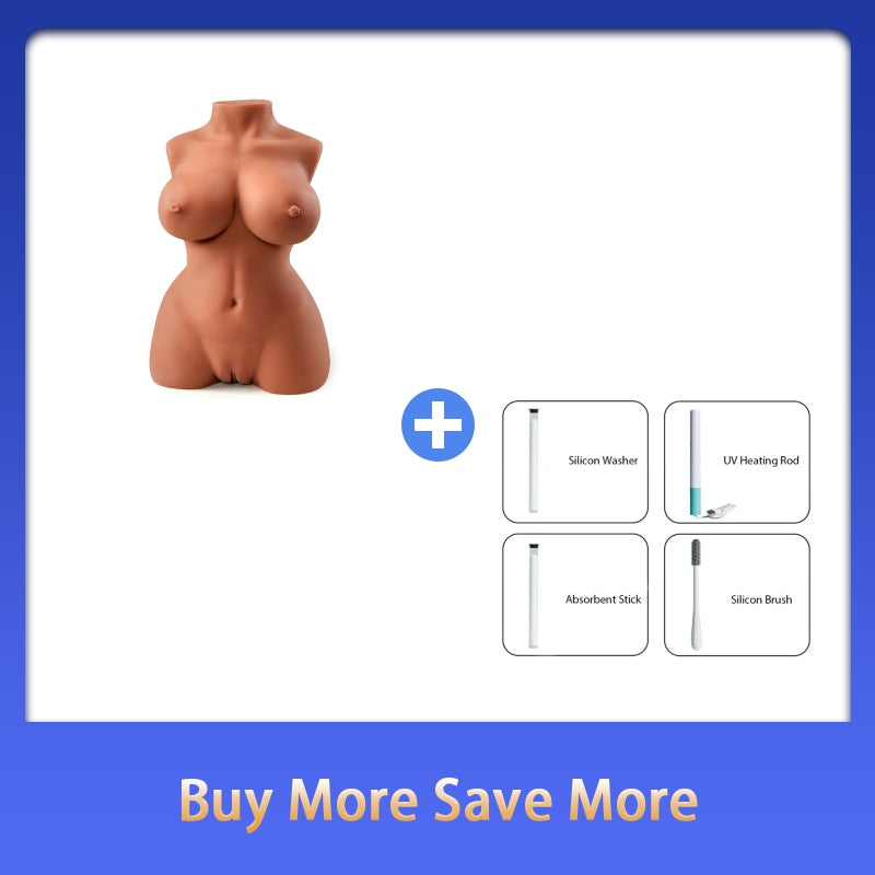 【Free Lube！！】10.7 lbs Brown Teardrop Boobs Realistic Masturbator