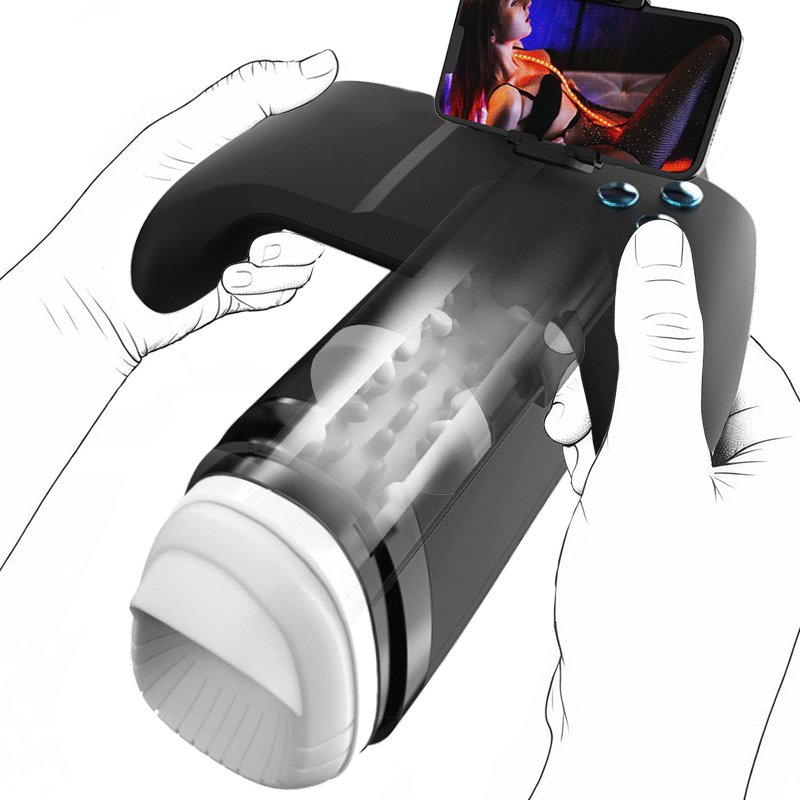 [7-Day Free Shipping] Turbo 10-Mode Explosive Thrusting Stroker - Immersive Gamepad Design with Phone Holder