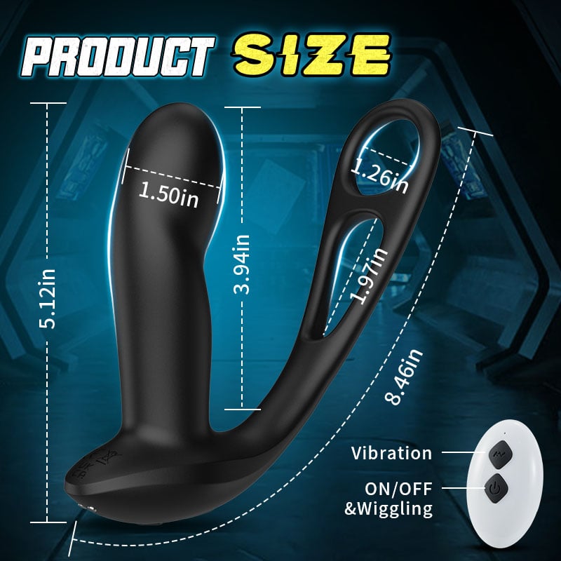 Ricky Remote Control 9 Vibrating & Wiggling Prostate Massager Anal Toy
