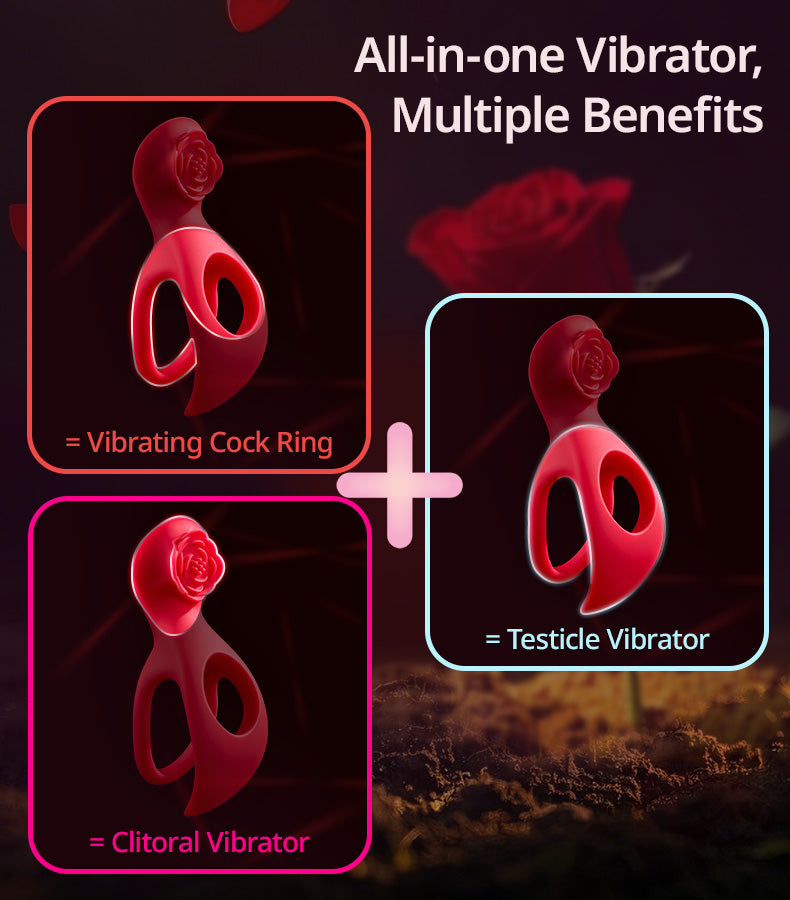7 Vibration Clitoral Stimulation Massage Couple-Oriented Cock Ring