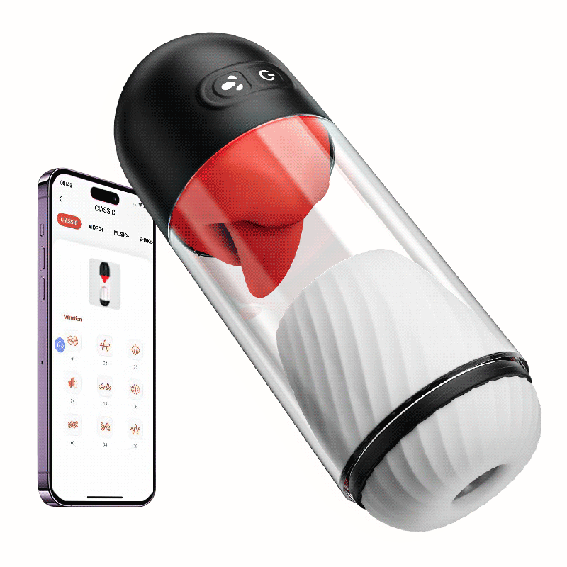 【Beginner’s Choice】App Controlled Male Masturbator with 9 Tongue Licking & Vibration Modes