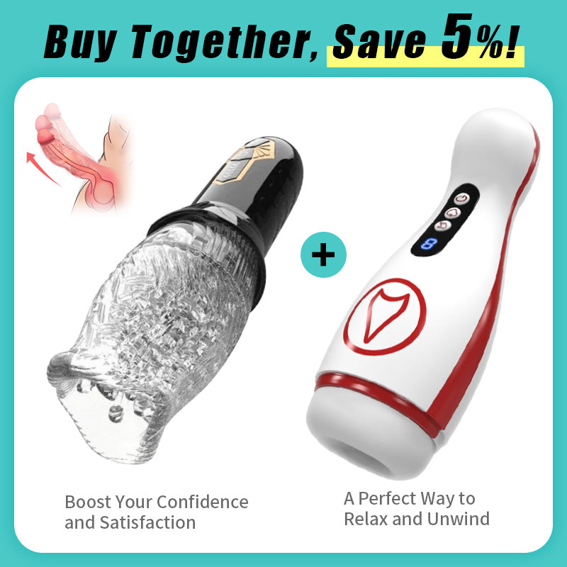 【FREE SHIPPING】- TORNADO-Gawk Gawk 5 Rotating ＆10 Vibrating Sex Toys for Men Oral Sex Male Masturbators