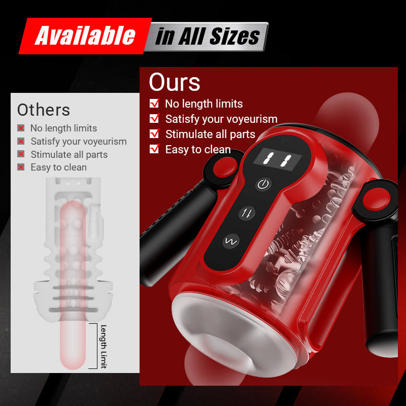 Calvin 9 Thrusting & Vibrating Massage Training and Masturbator 2 IN 1 Sex Toy