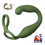 【Pro-Safety Silicone Series】Vibrating Prostate Massager For Couple Gay Pleasure with FREE Lube