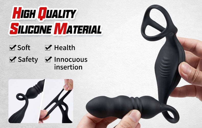 【Free lube!】Mike 9 Thrusting & Vibrating Wearable Prostate Massager with Cock ring