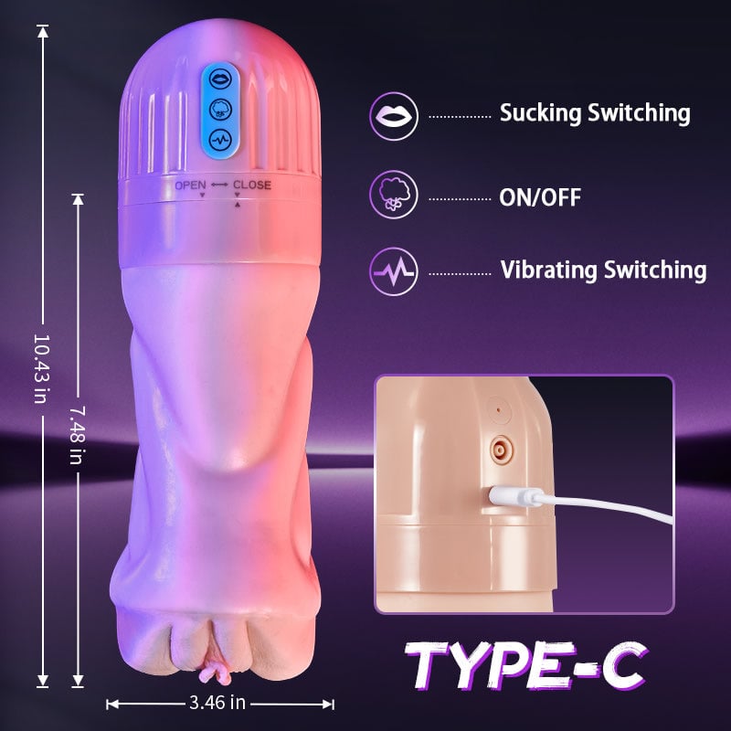 Beate 5 Sucking & 10 Vibrating Vagina Masturbator