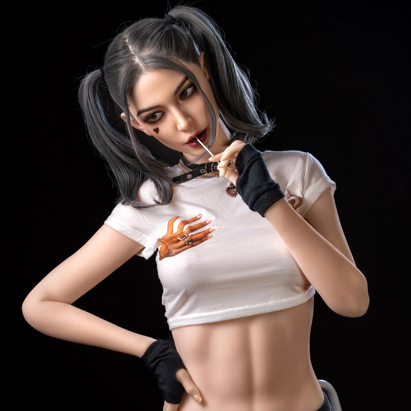 Bridget 173cm Big Tits Cool Girl Sex Doll Harley Quinn Movable Jaw【Silicone Head + Tpe Body】