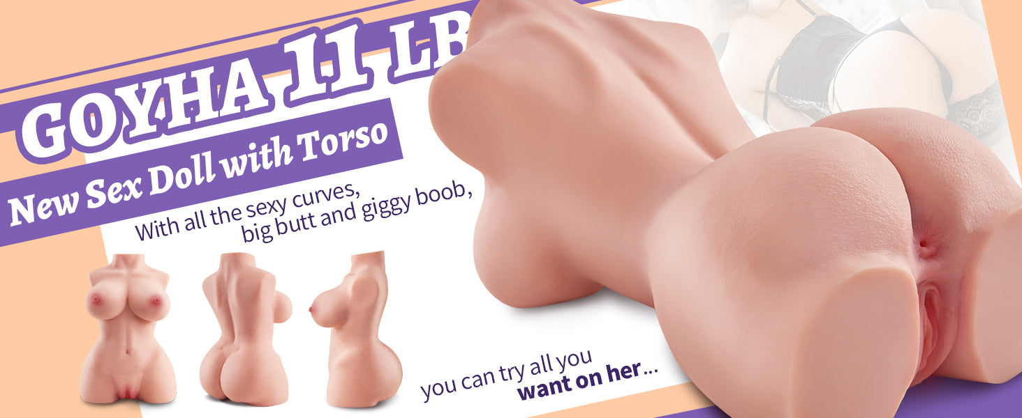 Indie Lifelike Butt 10.7 LBS Torso Sex Doll Male Masturbator