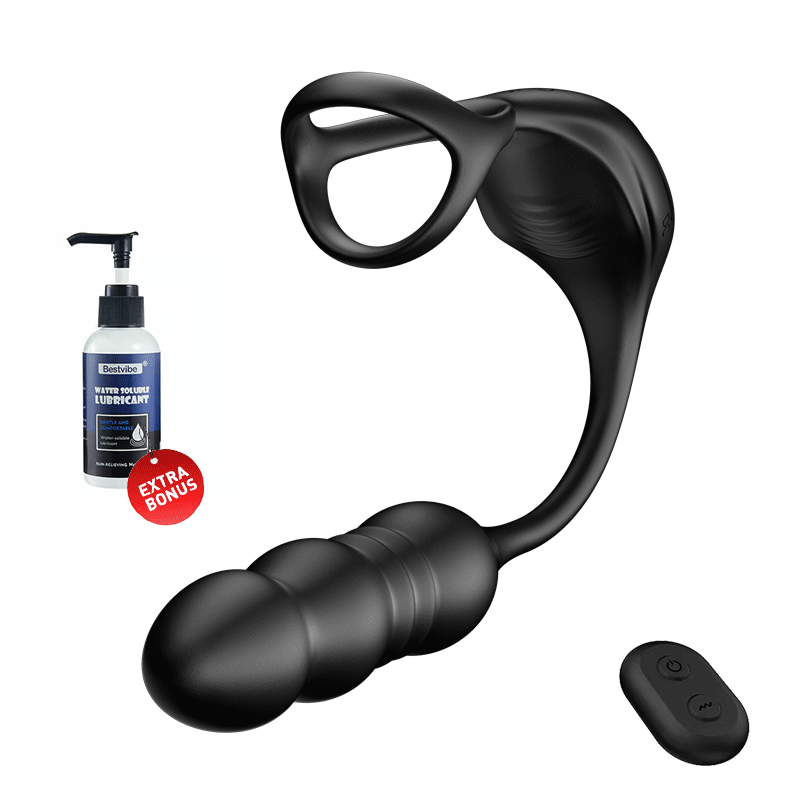 【Free lube!】Mike 9 Thrusting & Vibrating Wearable Prostate Massager with Cock ring
