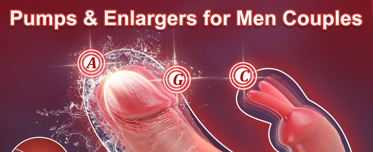 Penis Enlarger Vibrator – Lifelike Penis Sleeve with Rabbit & Dual Motors