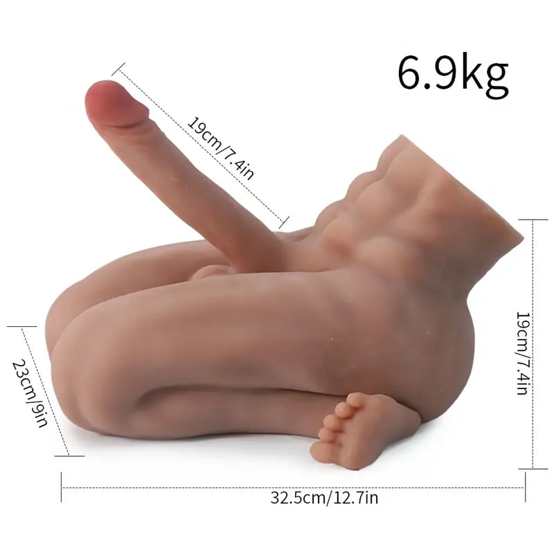 15.2lb 19cm/7.4in dildo Male Sex Doll With Flexible Dildo