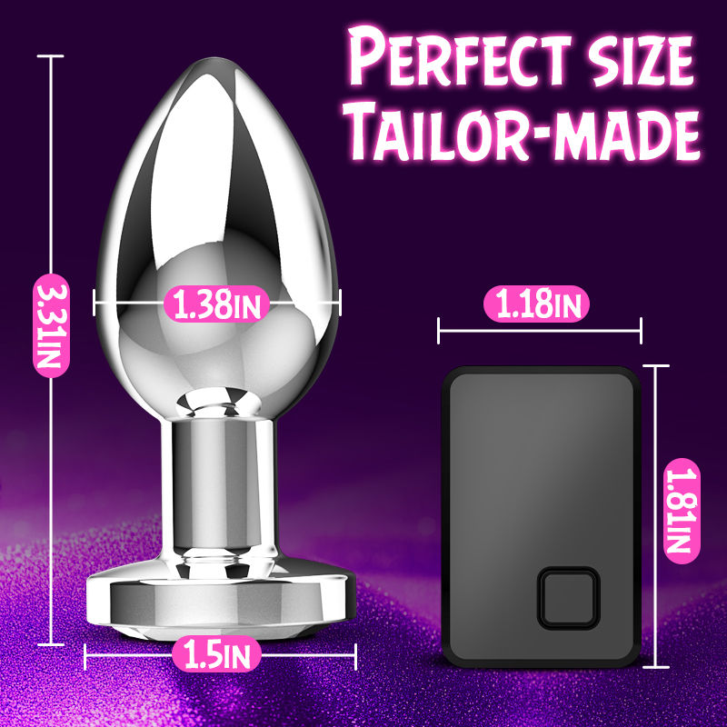 Metal Case Anal Vibrator with 10 Vibration Modes for Both Men and Women