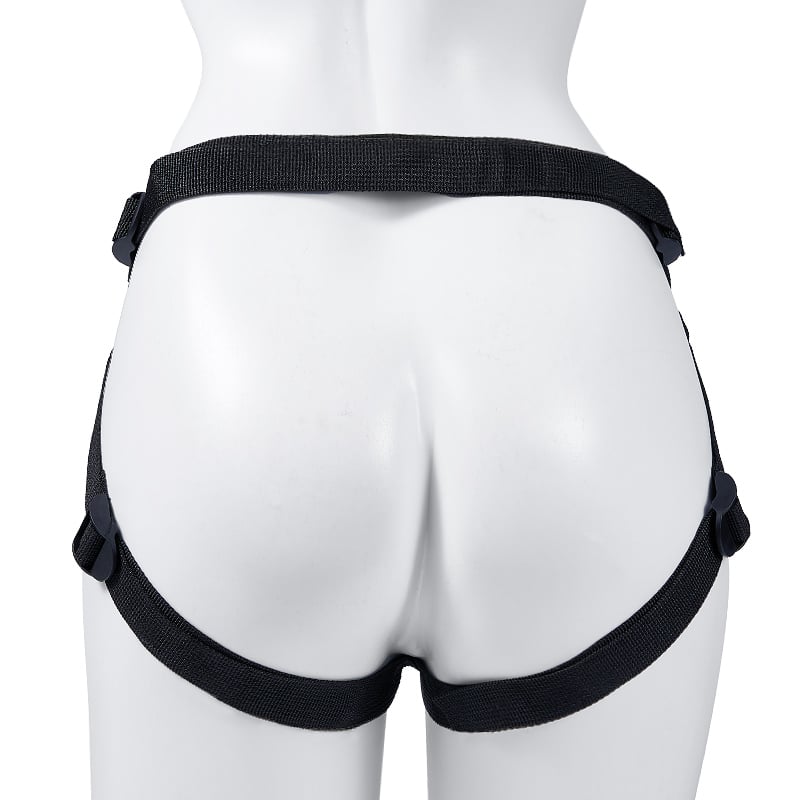 Leopard Print Adjustable Strap-On Harness with Two Different Sizes O-rings