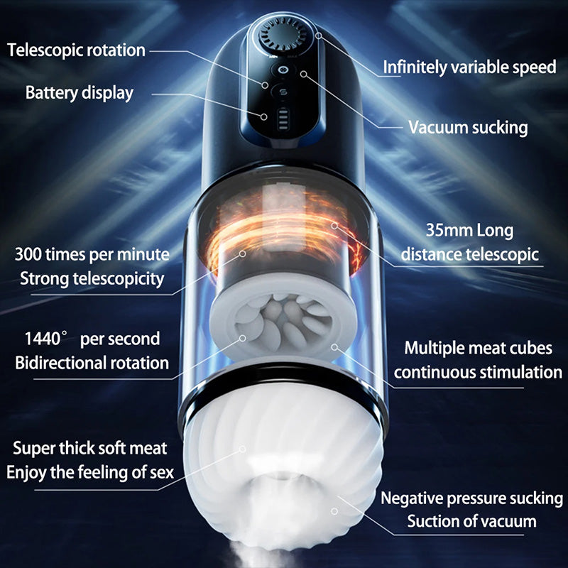 SVAKOM Godwin Stepless Variable Speed Masturbator Handsfree Sex Toys For Men